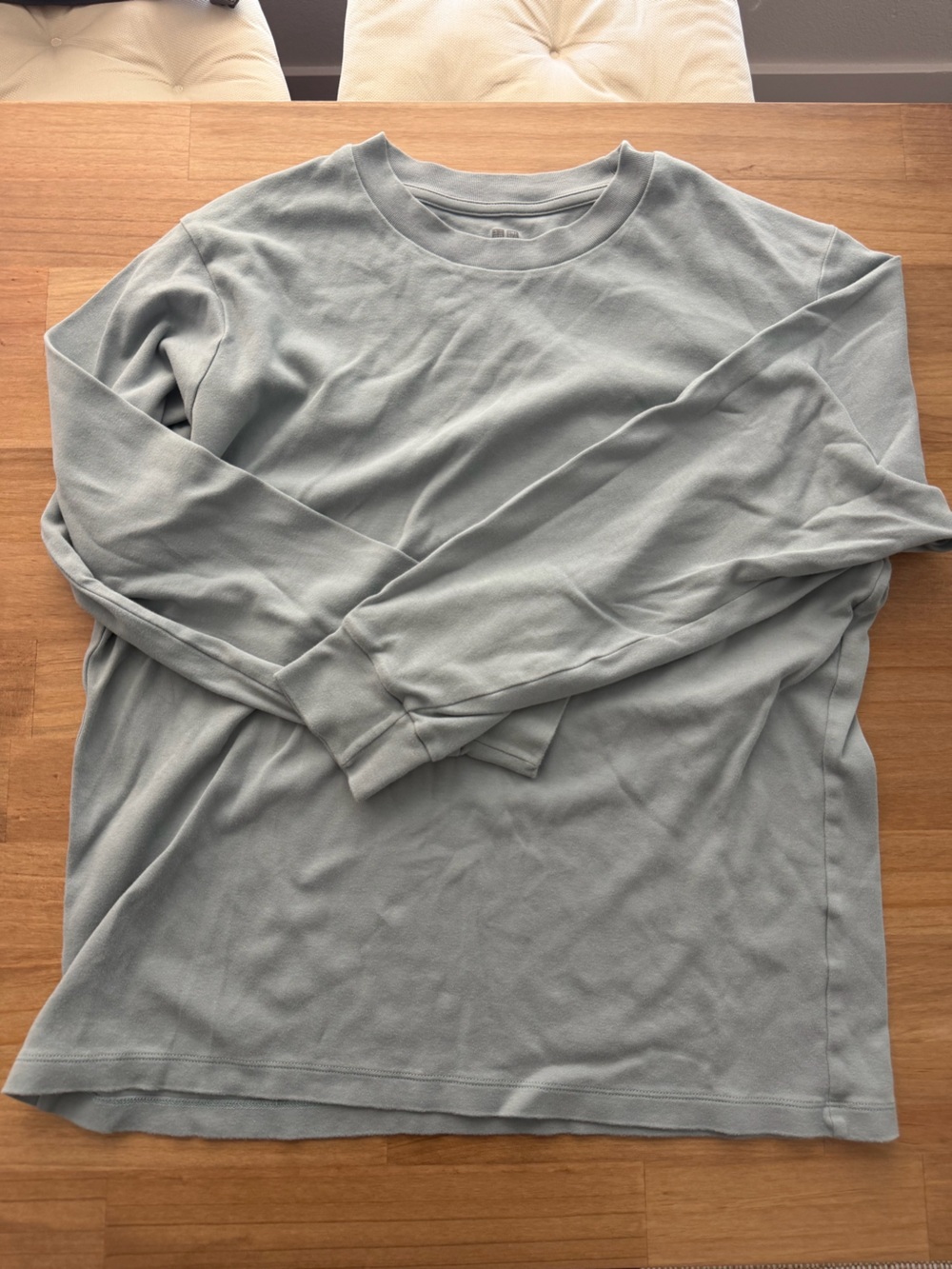 Uniqlo Light Blue Long Sleeve Crewneck Tee